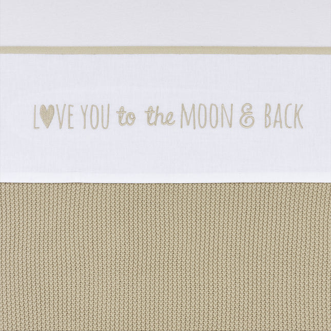 Meyco Wiegenhandtuch Love You To The Moon & Back Sand 75X100cm