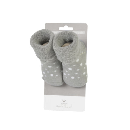 BamBam Babysocken Bio-Socken mit Punkten Grau