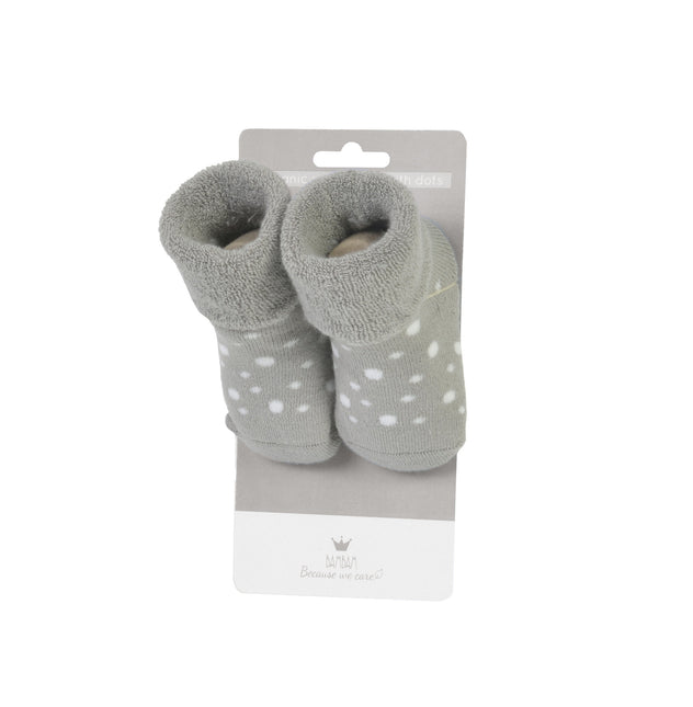 BamBam Babysocken Bio-Socken mit Punkten Grau