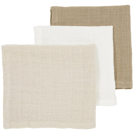 Meyco Mundtuch 3er-Pack Offwhite/Soft Sand/Taupe 30X30cm