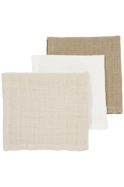 Meyco Mundtuch 3er-Pack Offwhite/Soft Sand/Taupe 30X30cm