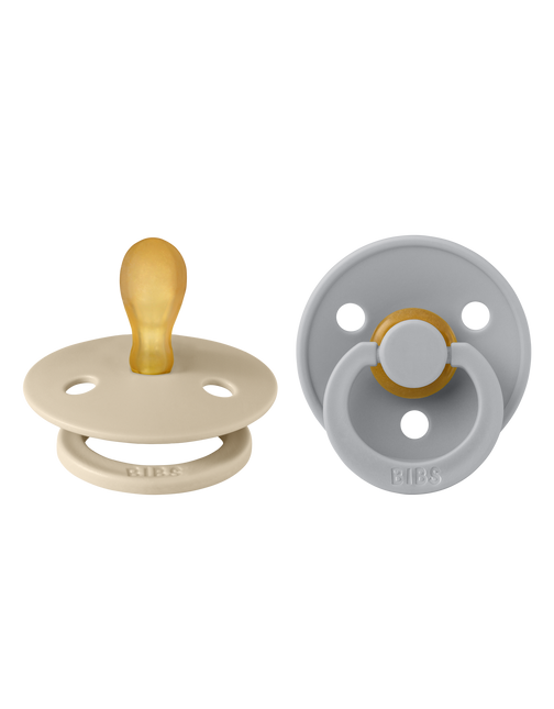 BIBS Schnuller Größe 2 Latex Symmetrisch Vanille/Wolke 2Stk.