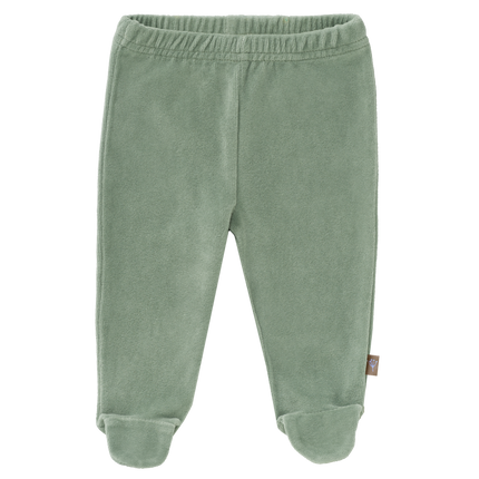 Fresk Babyhose Velours mit Fuß Waldgrün