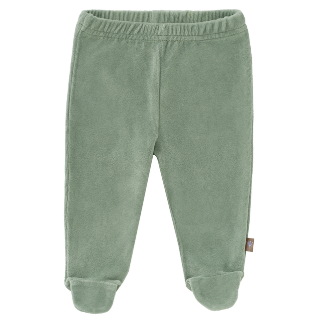 Fresk Babyhose Velours mit Fuß Waldgrün