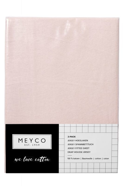 Meyco Spannbettlaken Jersey Hellrosa 40x80/90 cm 2St