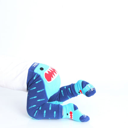 Zoocchini Baby-Legging Sherman The Shark inklusive Socken 6/12 Monate