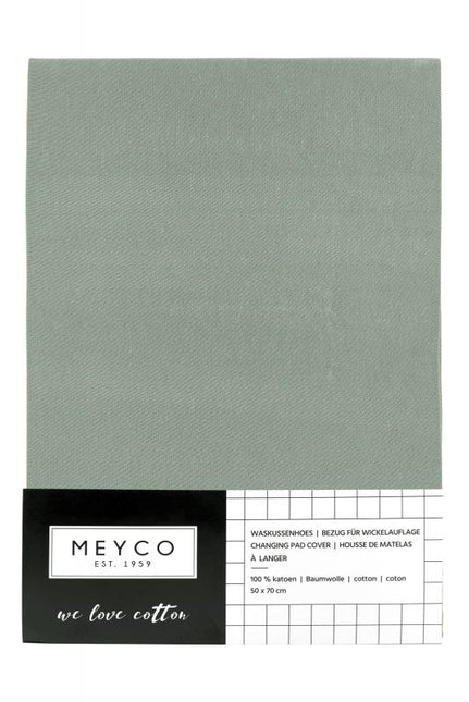 Meyco Wickelauflagenbezug Basic Jersey Stone Green