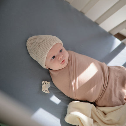 <tc>Mushie</tc> Baby Mütze Chunky Knit Beige