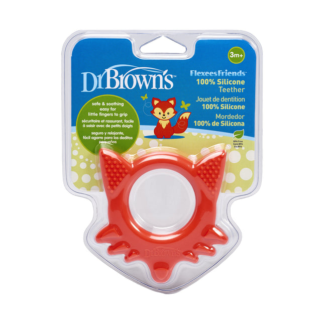 Dr. Brown's Beißring Flexees fuchsrot