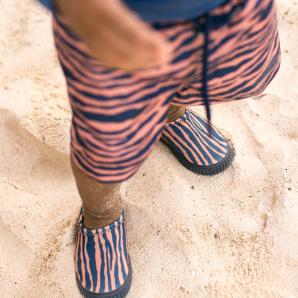 Swim Essentials Wasserschuhe Zebra Lycra Blau