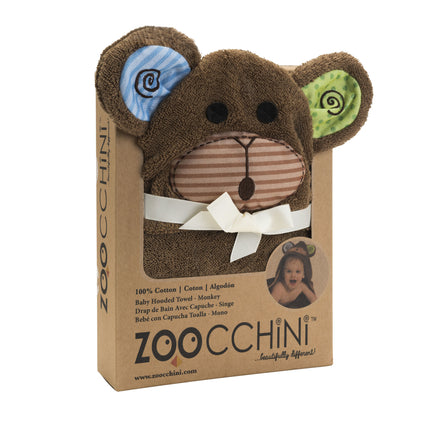 Zoocchini Bademantel Baby Max The Monkey Baumwolle