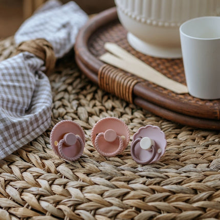 Frigg Schnuller Größe 2 Seil Baby Rosa Silikon