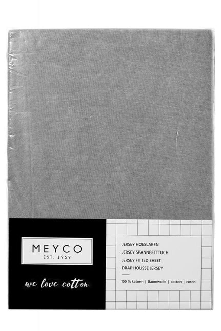 Meyco Spannbetttuch Jersey Grau 60x120cm