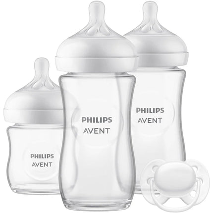 <tc>Philips Avent</tc> Babyflaschen Starter Set Natural 3.0 Glas 3X + <tc>Schnuller</tc>