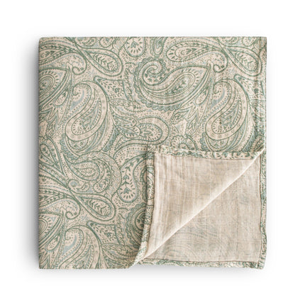 Mushie Schmusedecke Green Paisley