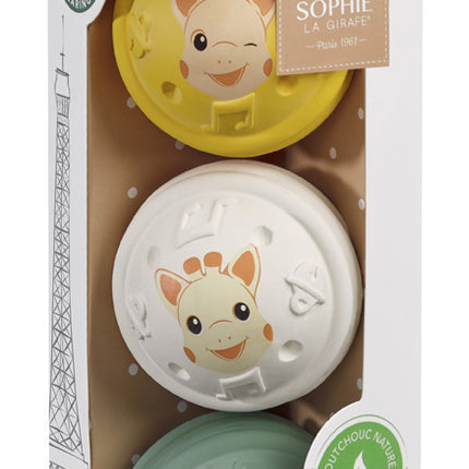 Sophie de Giraf Sensory Toys Spielbälle mit Sound 3pcs