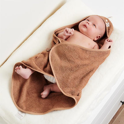 Noppies Badeumhang Baby Newborn Clover Terrycloth Indian Tan