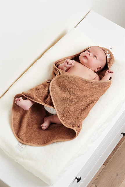 Noppies Badeumhang Baby Newborn Clover Terrycloth Indian Tan