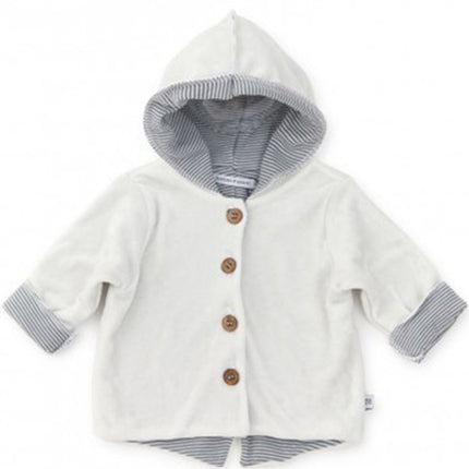 <tc>Bamboom</tc> Baby Kapuzenstrickjacke Samt Off White