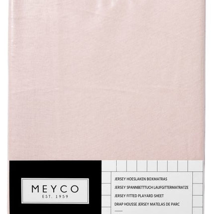 Meyco Spannbettlaken, Jersy-Box-Matratze, Hellrosa, 75 x 95 cm