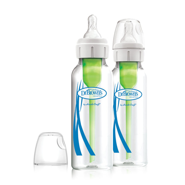 Dr. Brown's Options+ Anti-Kolik-Flasche 2er-Pack Standardhalsflasche 250ml Glas