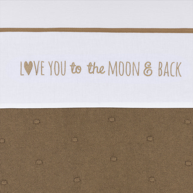 <tc>Meyco</tc> Wiegenhandtuch Love You To The Moon & Back Toffee 75X100cm