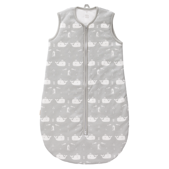 Fresk Schlafsack Babyschlafsack mit leichtem Futter Whale Dawn Grey