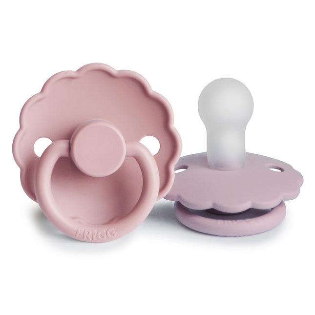 <tc>Frigg</tc> <tc>Schnuller</tc> Größe 1 Daisy Baby Pink/Soft Lilac Silikon 2er-Pack