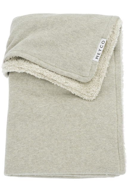 Meyco Wiegendecke Teddy Knit Basic Sand Melange