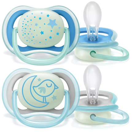 Philips Avent Schnuller Ultra Air 6-18m 2pcs Blau Glow