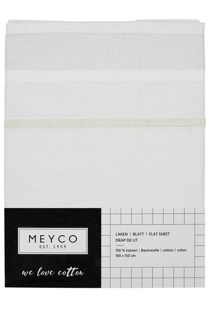 Meyco Wiegenblatt Paspel Samt Offwhite