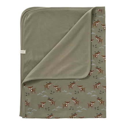 <tc>Fresk</tc> Babydecke Hirsch Olive 80x100cm