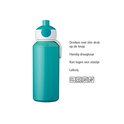 Mepal Trinkflasche Pop-Up Campus 400ml Blau