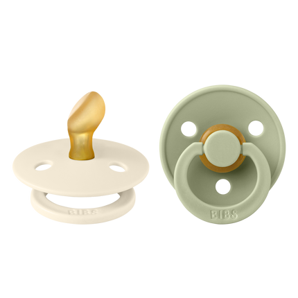 BIBS Schnuller Größe 1 Latex Anatomisch Elfenbein/Salbei 2Stk.