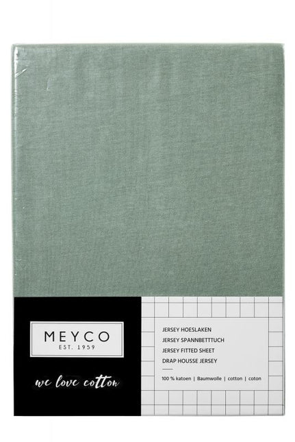 Meyco Spannbetttuch Jersey Stone Green 60x120cm