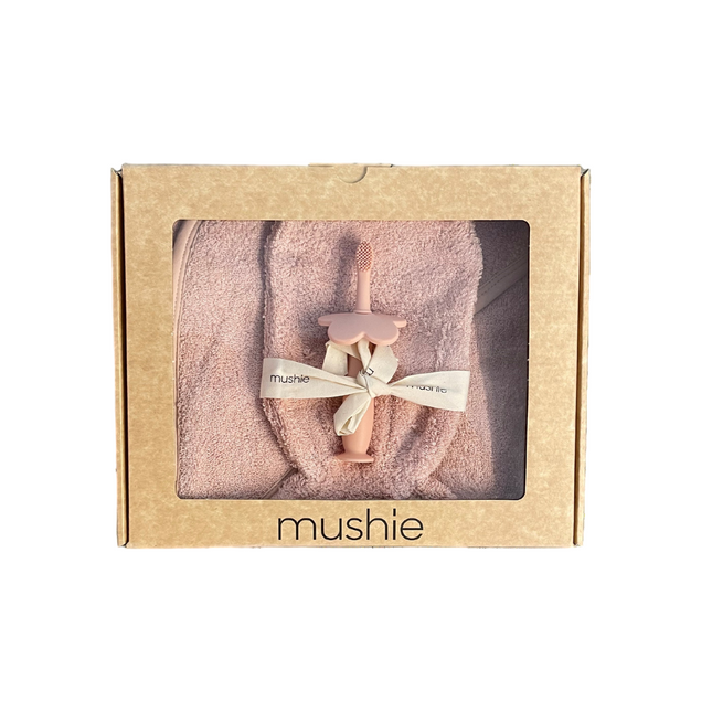 Mushie Bath Time Blush 3-teilige Geschenkbox