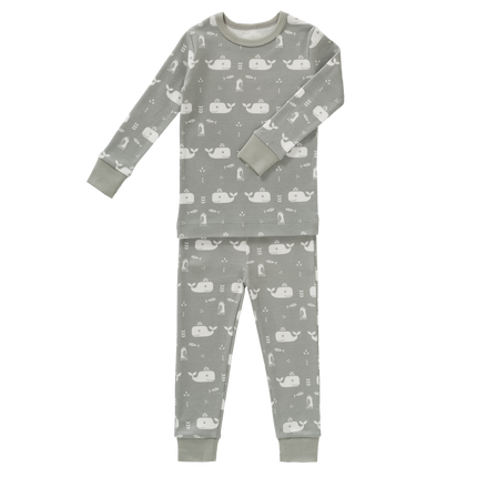 Fresk Baby-Pyjama Whale Dawn Grey 2-teilig