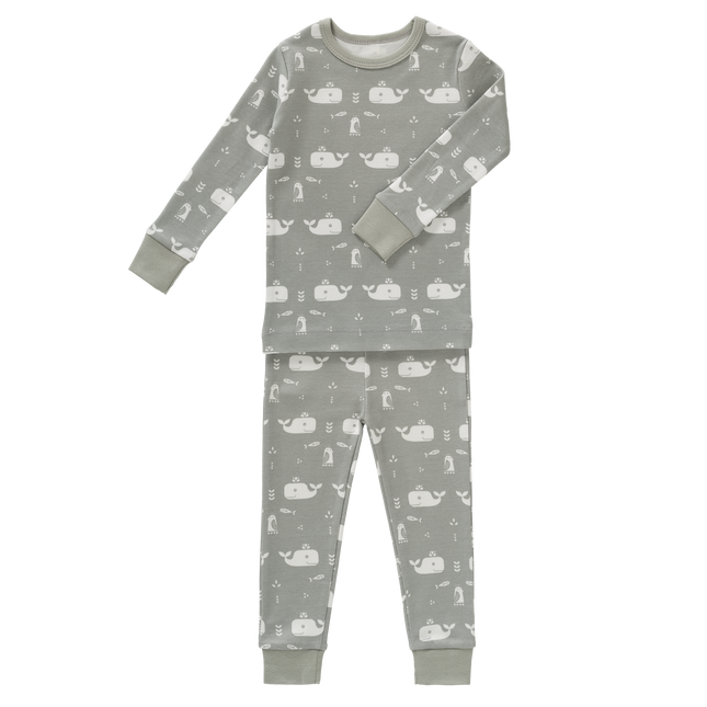 Fresk Baby-Pyjama Whale Dawn Grey 2-teilig