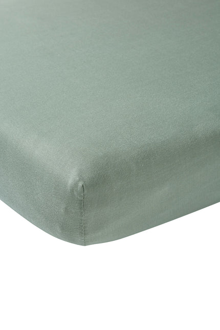 Meyco Spannbetttuch Jersey Stone Green 60x120cm