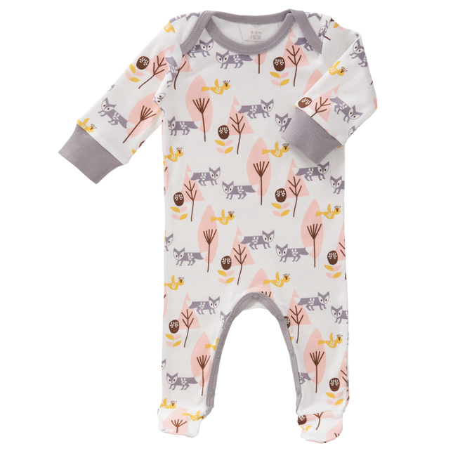 Fresk Baby-Pyjama mit Fußfuchs rosa