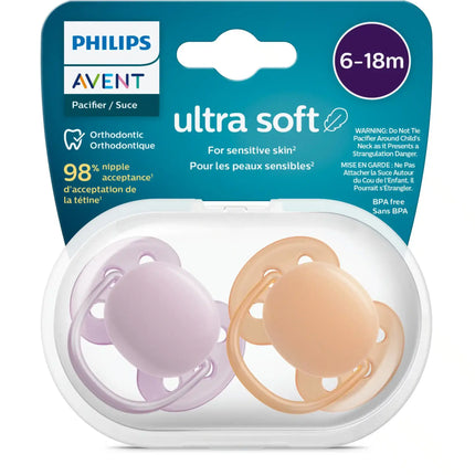 Philips Avent Schnuller +6 Monate Soft Grau/Orange