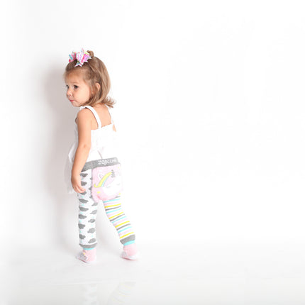 Zoocchini Baby-Leggings Allie The Alicorn inklusive Socken 12/18 Monate