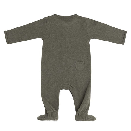 Baby's Only Baby-Body mit Füßen, Melange-Khaki