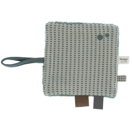 Snoozebaby Geschenkset Kuscheltuch und Geburtsanzeige Smokey Green