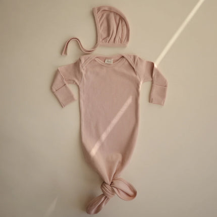 <tc>Mushie</tc> Baby Mütze Bonnet Blush