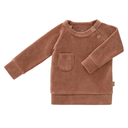 Fresk Babypullover Velours Twany Brown