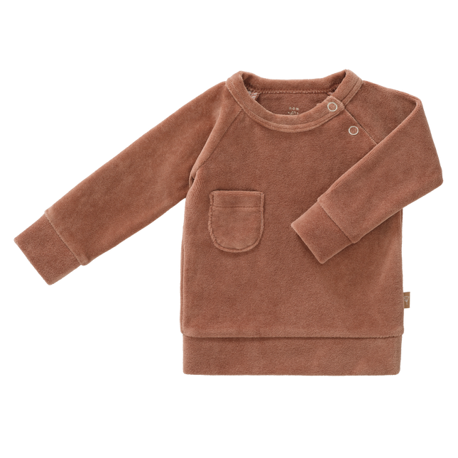 Fresk Babypullover Velours Twany Brown