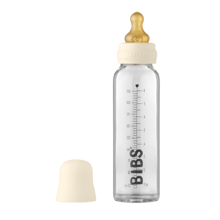 BIBS Babyflasche Glas 225ml Elfenbein