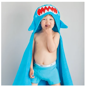 Zoocchini Badcape Baby Sherman The Shark Cotton