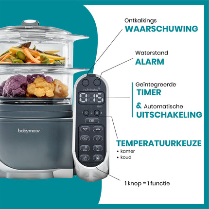 Babymoov Küchenmaschine Nutribaby (+) Industrial Grey